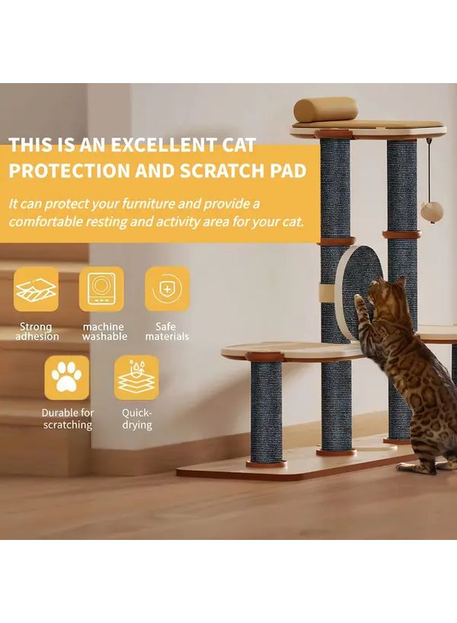 Brown Self Adhesive Cat Scratching Pad 30x60cm Protects Furniture Sofa Wall Edge - Image 5